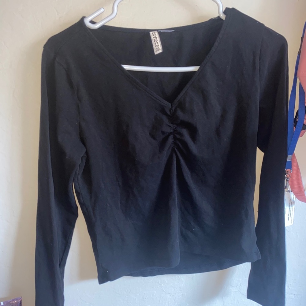 Black Rouched Top